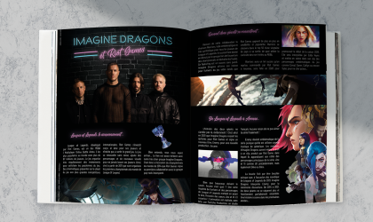 Mockup magazine article sur Imagine Dragons